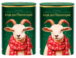 Bonton чай черный Символ года РОЖДЕСТВЕНСКИЙ 100г ж/б 2 штуки
