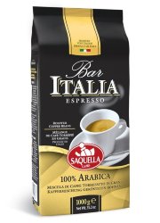 Saquella Bar Italia 100% Arabica 1 кг пакет кофе в зернах