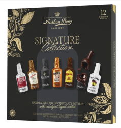 Anthon Berg 187г 12pcs шоколадные бутылочки с алкогольной начинкой