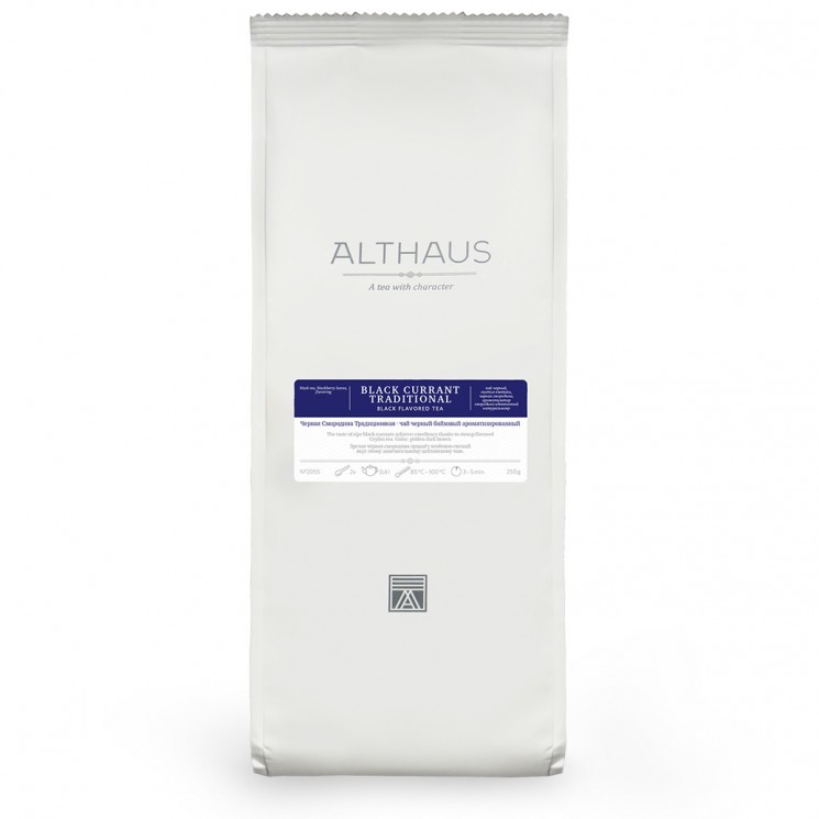 Althaus  Black Currant Traditional черный чай со смородиной 250 г пакет