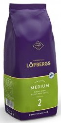 Lofbergs Medium Roast 1 кг кофе в зернах пакет