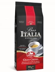 Saquella Bar Italia Gran Crema 500г пакет кофе в зернах 90/10