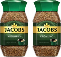 Jacobs Kronung кофе растворимый сублимированный 200 г стеклянная банка Нидерланды (упаковка 2 шт)
