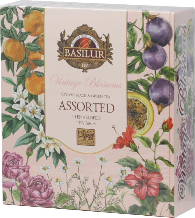 Basilur Винтажные Цветы Ассорти чая 40 саше