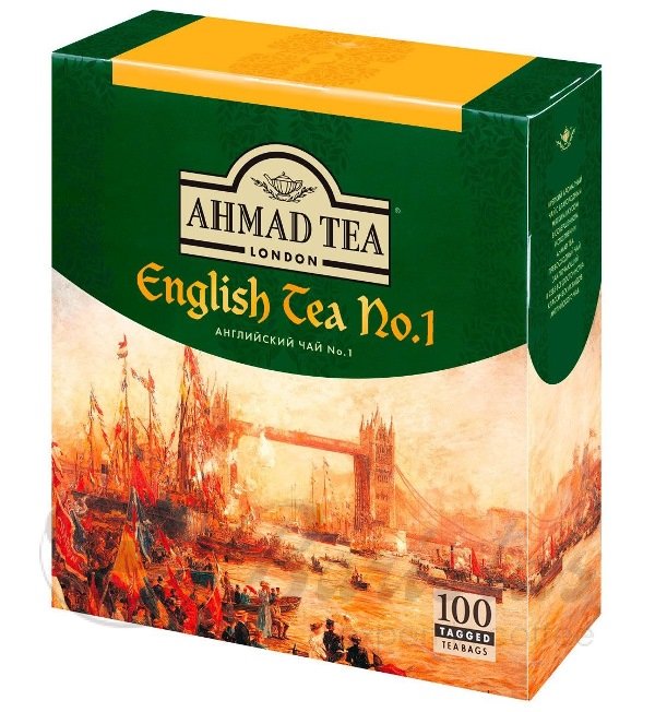 Ahmad  English Tea №1   2 г х 100 пак. черный чай картонная упаковка 200 г