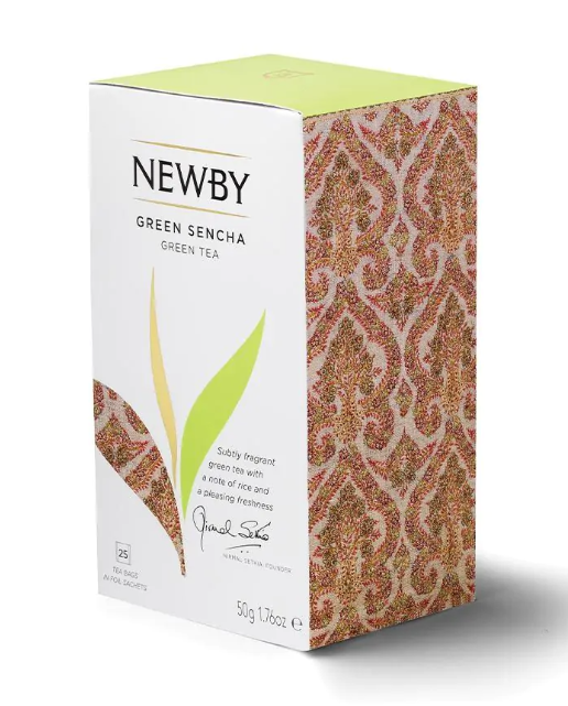 Newby Зеленая Сенча  2 г х 25 пак зеленый чай картонная упаковка 50 г