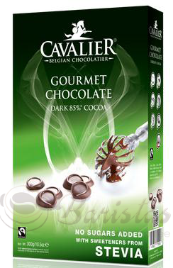 Cavalier Gourmet dark 85% cacao 300г горький шоколад без сахара со стевией