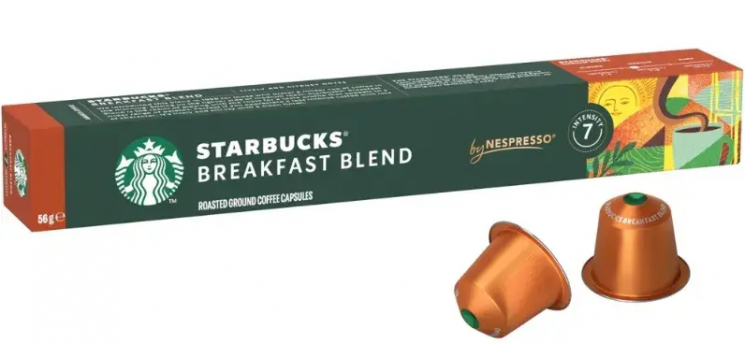 Starbucks Капсулы для кофемашин Nespresso Breakfast Blend 10 капсул