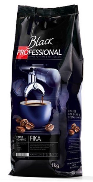 Black Professional Fika кофе в зернах 1кг арабика пакет