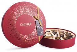Kim's Cachet Большая красная круглая подарочный набор 400 г конфеты ручной работы