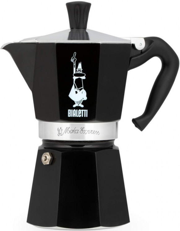 Bialetti Moka Express 6 порций 270 мл (алюминий, черная) гейзерная кофеварка