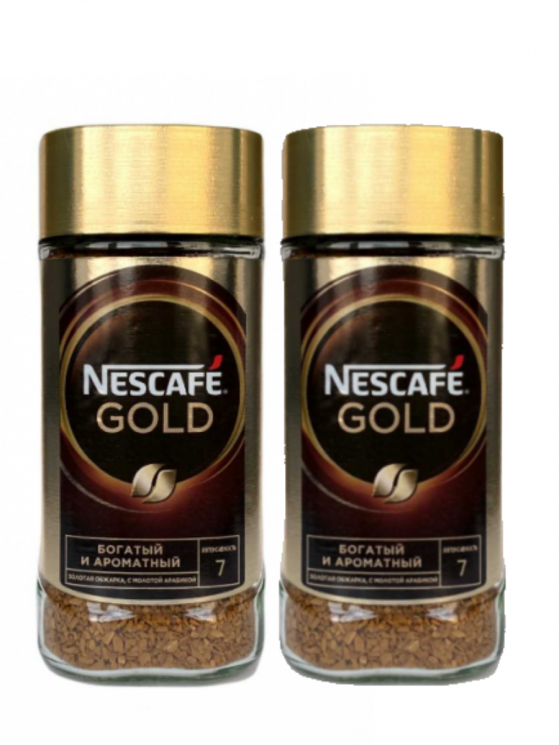 Nescafe Gold 95 г стекло кофе растворимый (2 штуки)