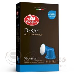 Saquella Dekaf кофе молотый без кофеина в капсулах 10шт х 5г