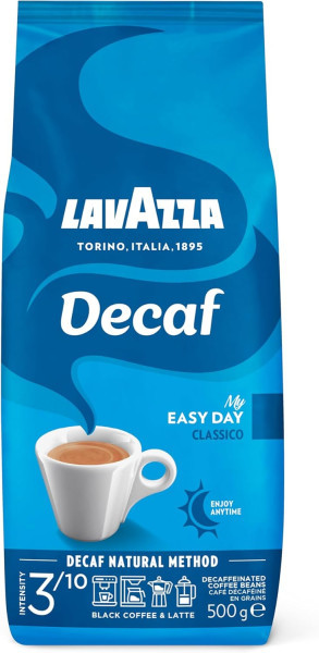 Lavazza Decaf кофе в зернах без кофеина 500г пакет