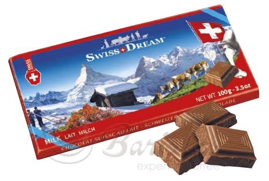 Шоколадная плитка Goldkenn Швейцарский стандарт молочный 100г