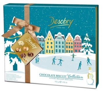 Desorby новогоднее печенье ассорти Зимний Город 420г картон с бантом