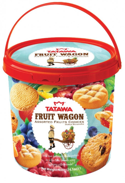Tatawa Fruit Wagon / Фруктовый Вагон 400 г ассорти сдобного печенье пл/б