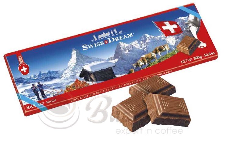 Шоколадная плитка Goldkenn Швейцарский стандарт молочный 300г