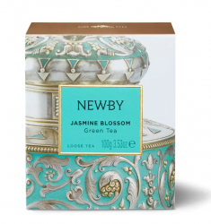 Newby Цветок Жасмина зеленый жасминовый чай картонная упаковка 100 г