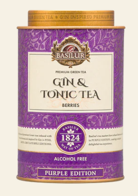 Basilur чай Gin & Tonic ягоды Сиреневая 75 г ж/б