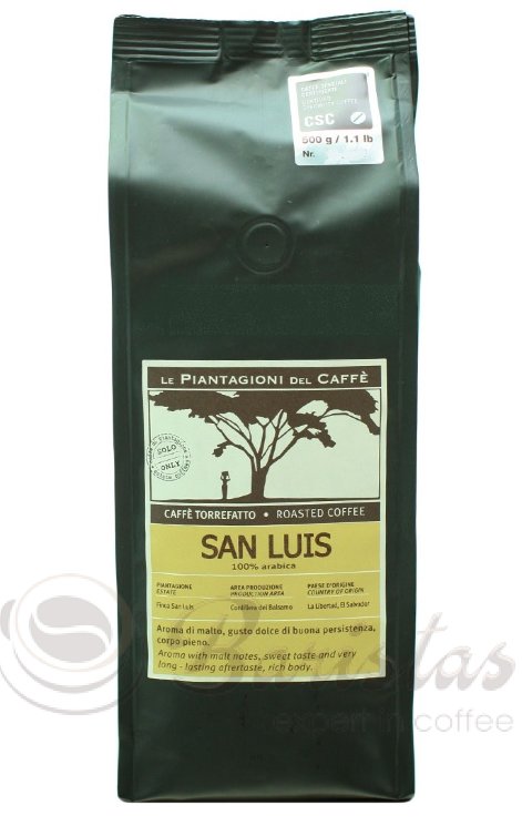 Le Piantagioni del Caffe San Luis кофе в зернах 500 г пакет