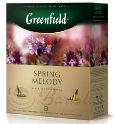 Greenfield Spring Melody 100 пак х 1,5г чай черный с чабрецом и мятой
