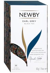 Newby Эрл Грей  2гх25 пак. черный ароматизированный чай картонная упаковка 50 г