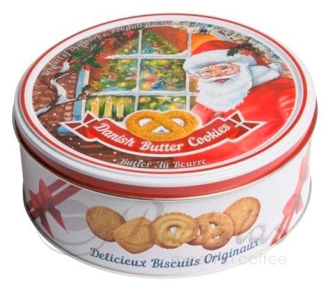 Датское Новогоднее печенье Bisquini 400г 3-в-1 жестяная банка