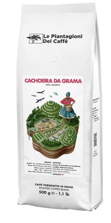 Кофе в зёрнах Le Piantagioni del Caffe Cachoeira da grama 500г 100% арабика пакет
