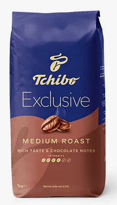Tchibo Exclusive Medium Roast Кофе в зернах 1 кг