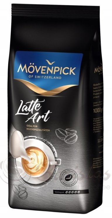 Movenpick Latte Art 1кг кофе в зернах пакет