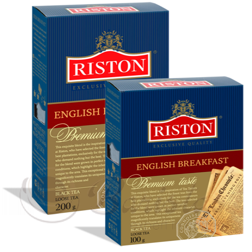 Riston Английский завтрак черный чай картонная упаковка 100 г