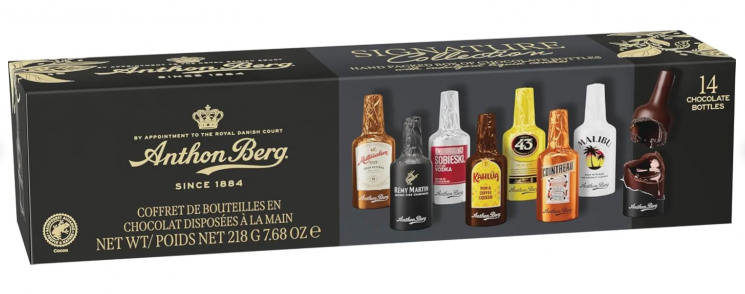 Anthon Berg 219 г 14pcs ассорти шоколадных бутылочек с алкогольной начинкой