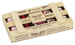 Duc d'O конфеты шоколадные Ликерные деревянная коробка 125 г.