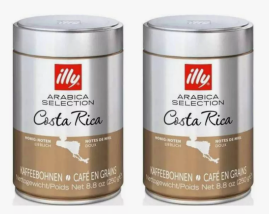 Illy Costa Rica кофе в зернах 250г ж/б (2 штуки)