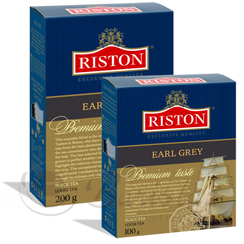 Riston Эрл Грей черный ароматизированный чай картонная упаковка 100 г