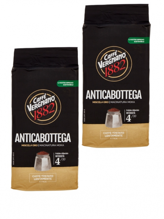 Vergnano Antica Bottega кофе молотый  2шт по 250 грамм