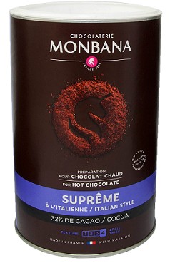 Monbana Supreme 32% густой горячий шоколад 1000 г ж/б