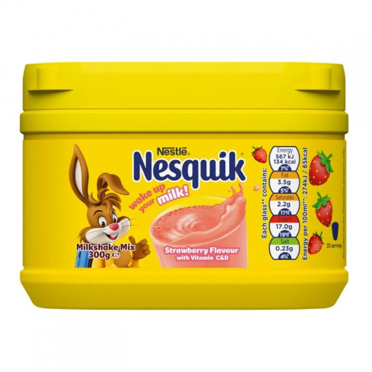 Молочный коктейль Nеsquik Клубничный 300 г (Швейцария)