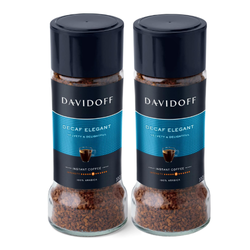 Davidoff Decaf Elegant 100 % Арабика кофе растворимый 100г ст/б 2 штуки