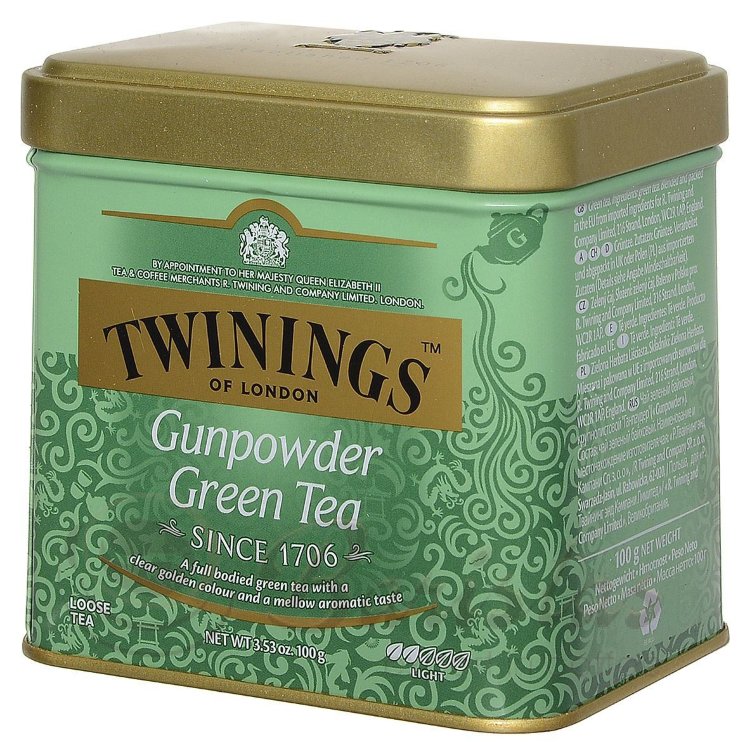 Twinings Gunpowder зеленый чай 100 г ж/б