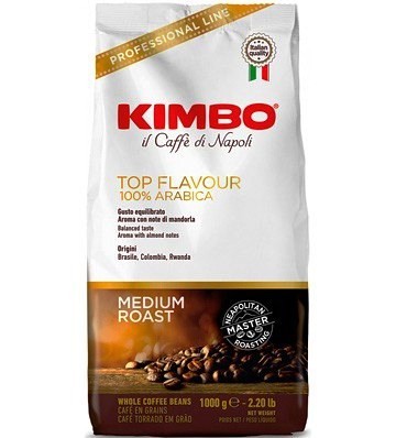 Kimbo Top Flavour 100% арабика кофе в зернах 1кг пакет