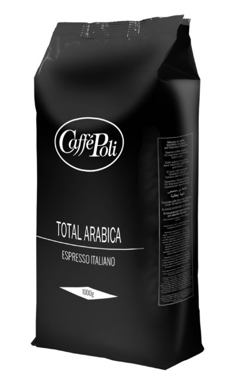 Poli Total Arabica 100% 1 кг кофе в зернах пакет