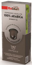 Molinari 100% arabica кофе в капсулах 10шт х 5г