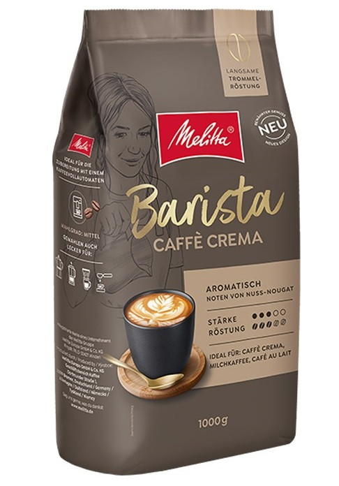 Melitta Barista Caffe Crema кофе в зернах 1 кг пакет