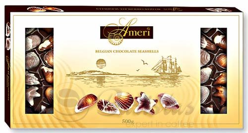 Ameri Ракушки 125г подарочная упаковка конфеты шоколадные