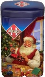Чай Hilltop Подарок Цейлона 80г подарочная банка Санта с подарками