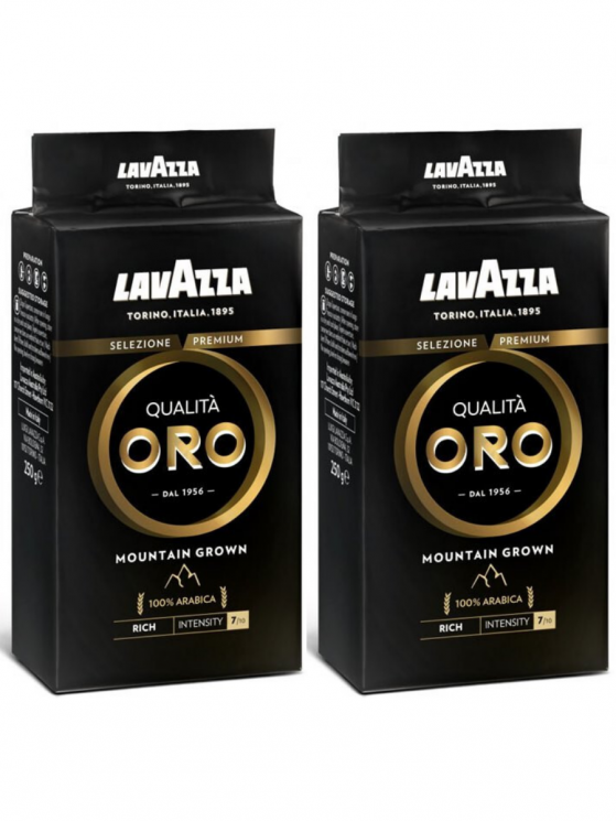 Lavazza Qualita Oro Mountain Grown 250 г молотый в/у 2 штуки
