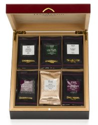 Dammann Vermeil / Алый пакетики подарочный набор чая в деревянной шкатулке