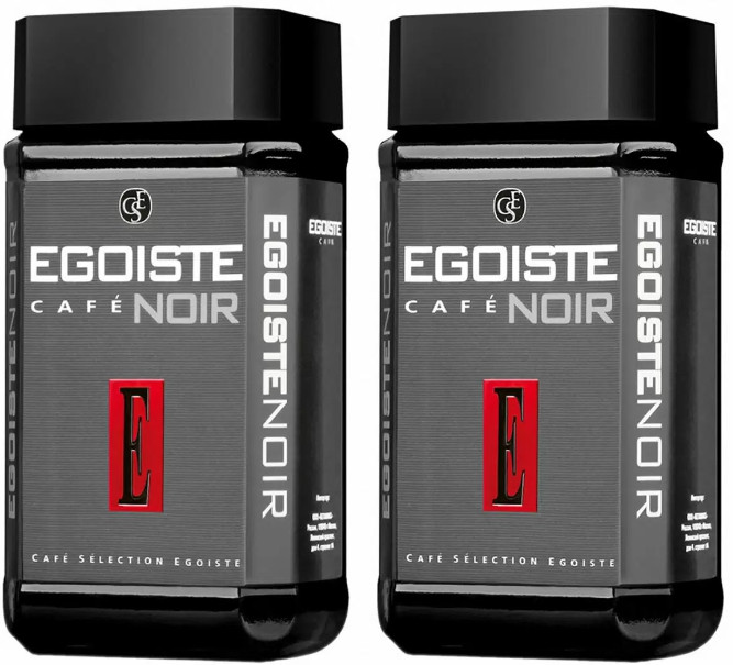 Egoiste Noir кофе растворимый 100 г ст/б (упаковка 2 шт)